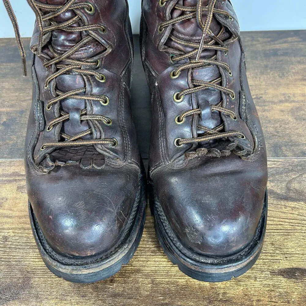 Hall's Mens 10.5 D 10” Waterproof Goretex Steel Toe Lineman Boots USA Made